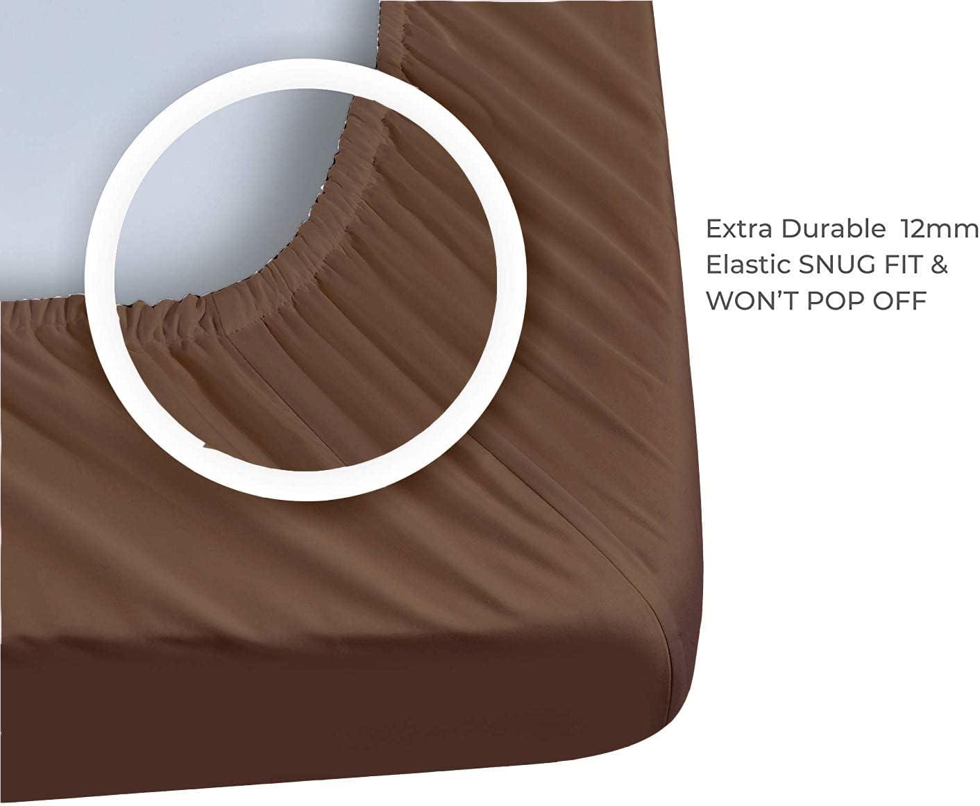 Bare Home Organic 100% Cotton Jersey Knit Fitted Sheet