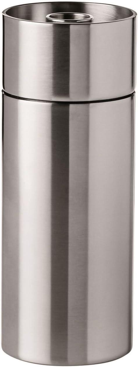 Stainless Steel Cylindrical Pepper Mill with Satin Finish