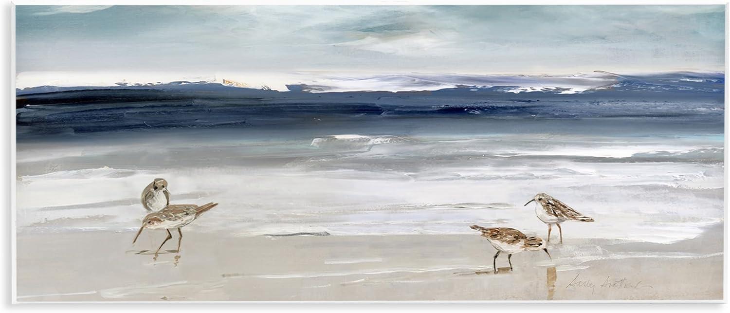 " Sandpipers Grazing Sea Shore " by Sally Swatland