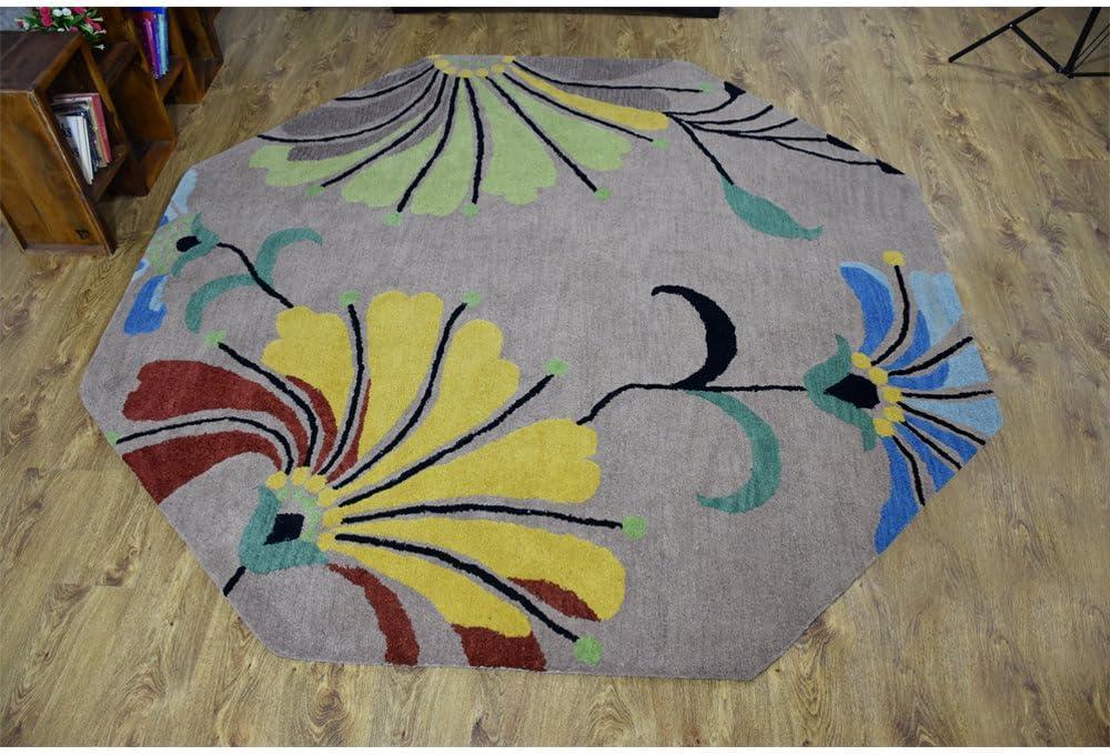 Rugsotic Carpets Hand Tufted Wool Eco-Friendly Area Rugs - 5'x8', Rectangle, Camel, Modern Contemporary Design, High Pile Handmade Anti Skid Rugs for Living Room, Bed Room (K00219)