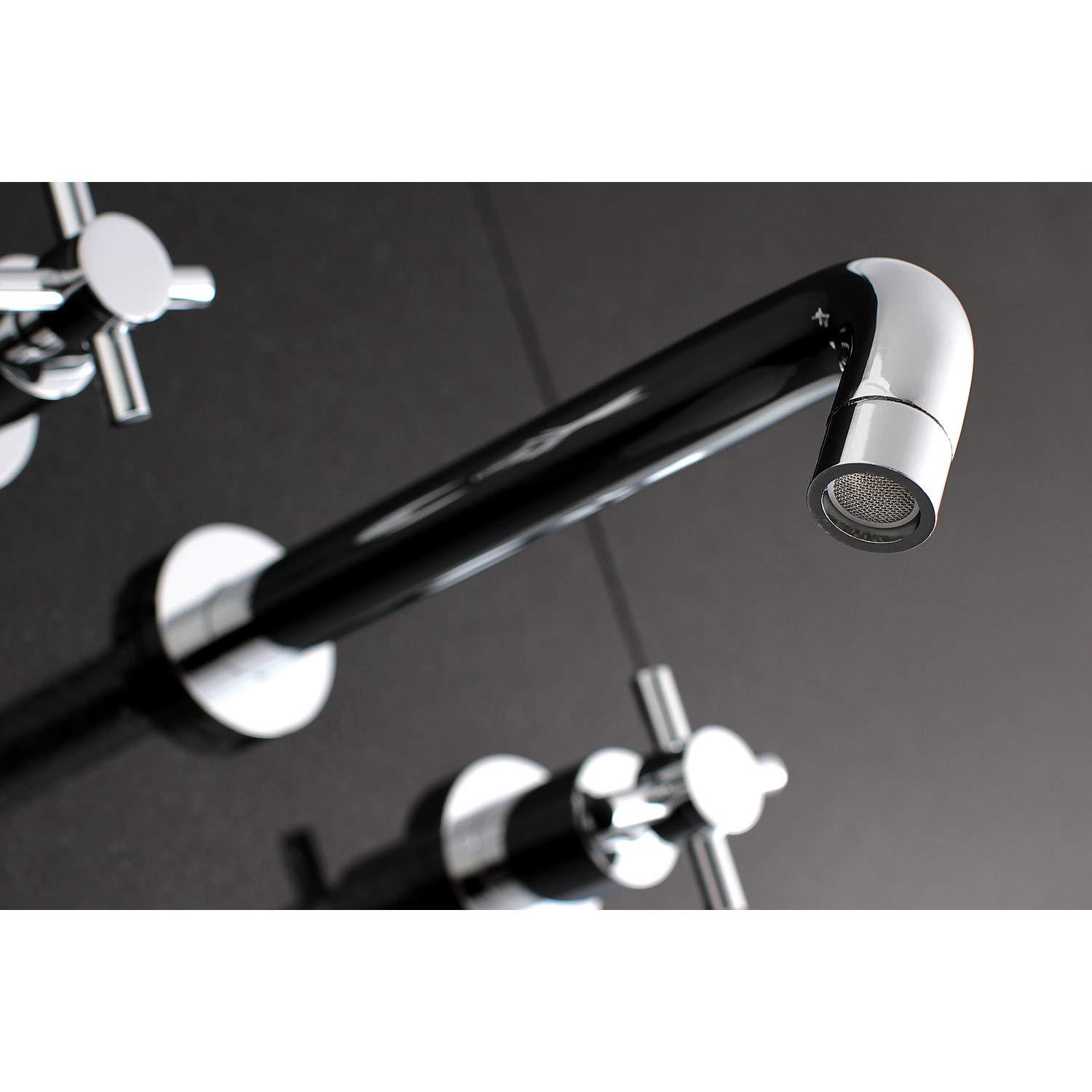 Kingston Brass Concord Two-Handle 3-Hole Wall Mount Roman Tub Faucet