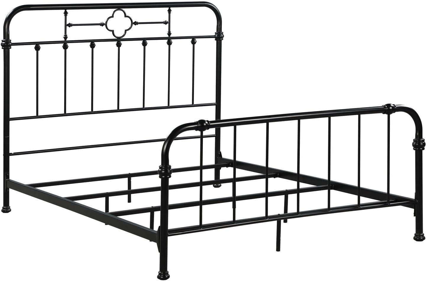 Packlan Queen Metal Panel Bed Matte Black