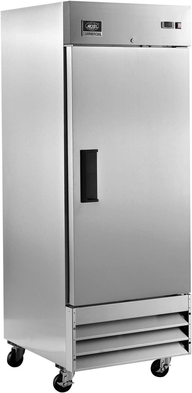 Stainless Steel Commercial Reach-In Freezer with Digital Controls