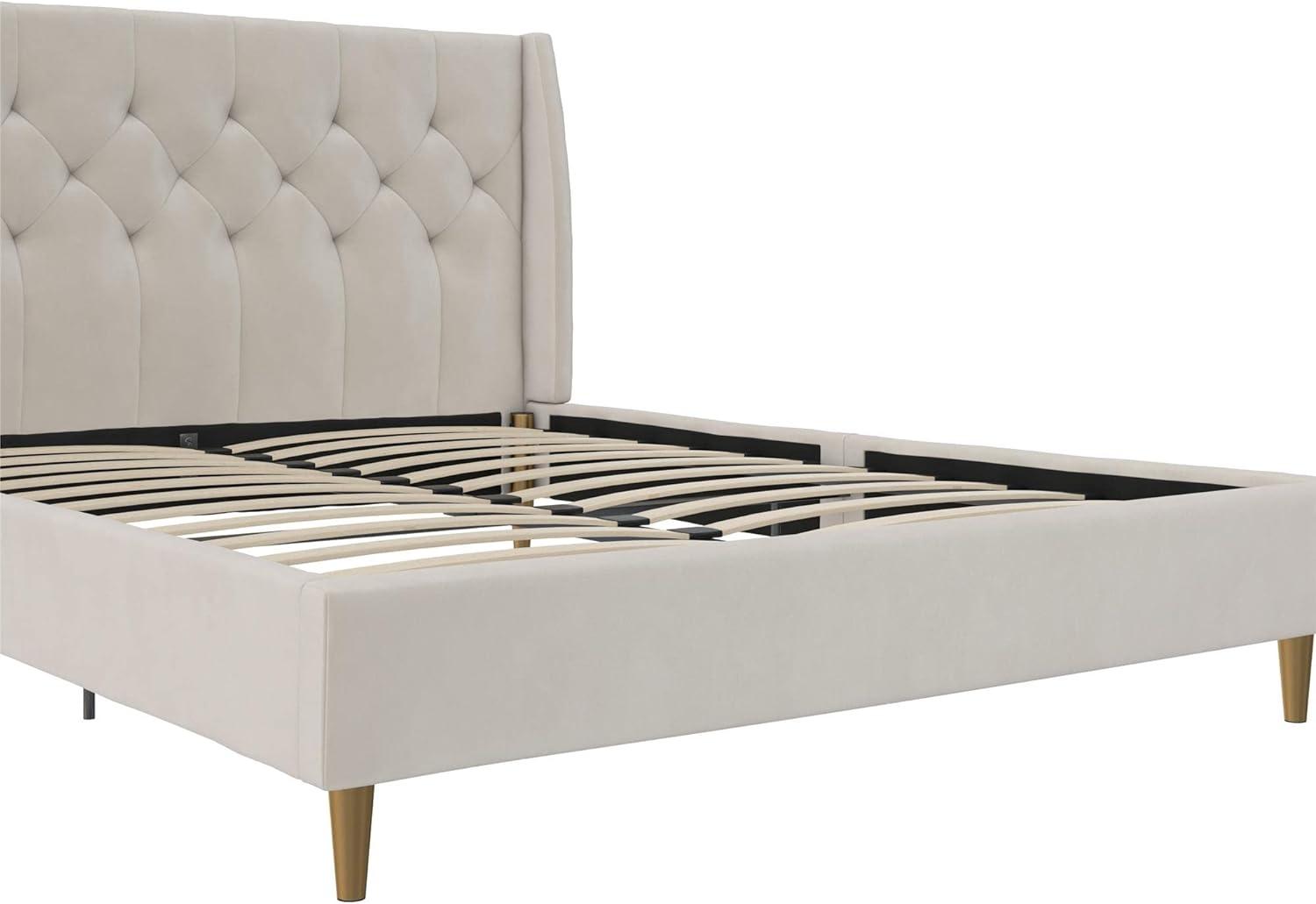 Her Majesty Velvet Queen Platform Bed