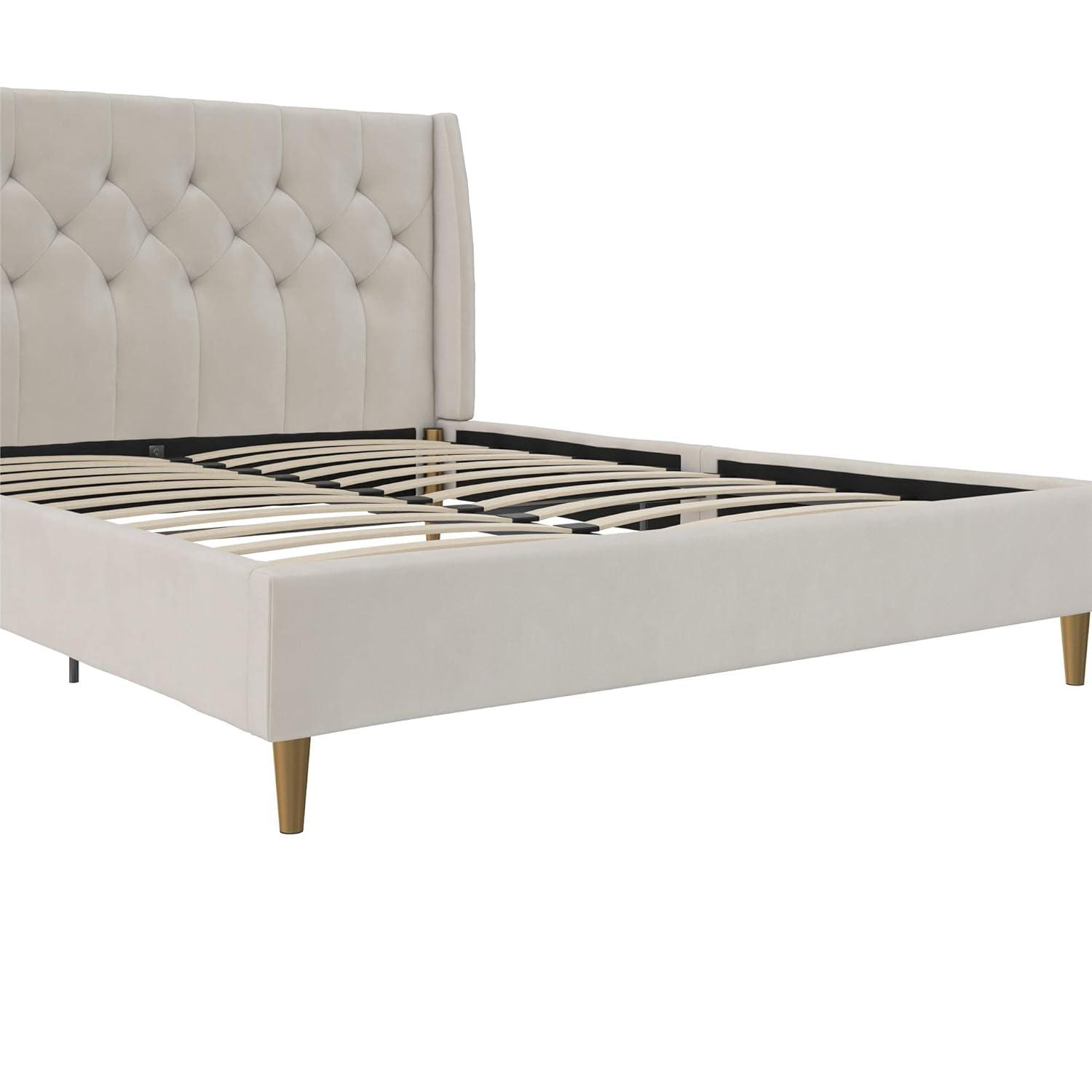 Her Majesty Upholstered Wingback Bed