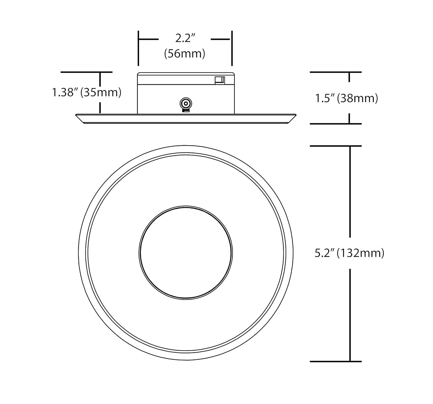 NICOR Lighting DLFv3 Round 5'' Dimmable LED Canless Recessed Lighting Kit DLF301205KWH