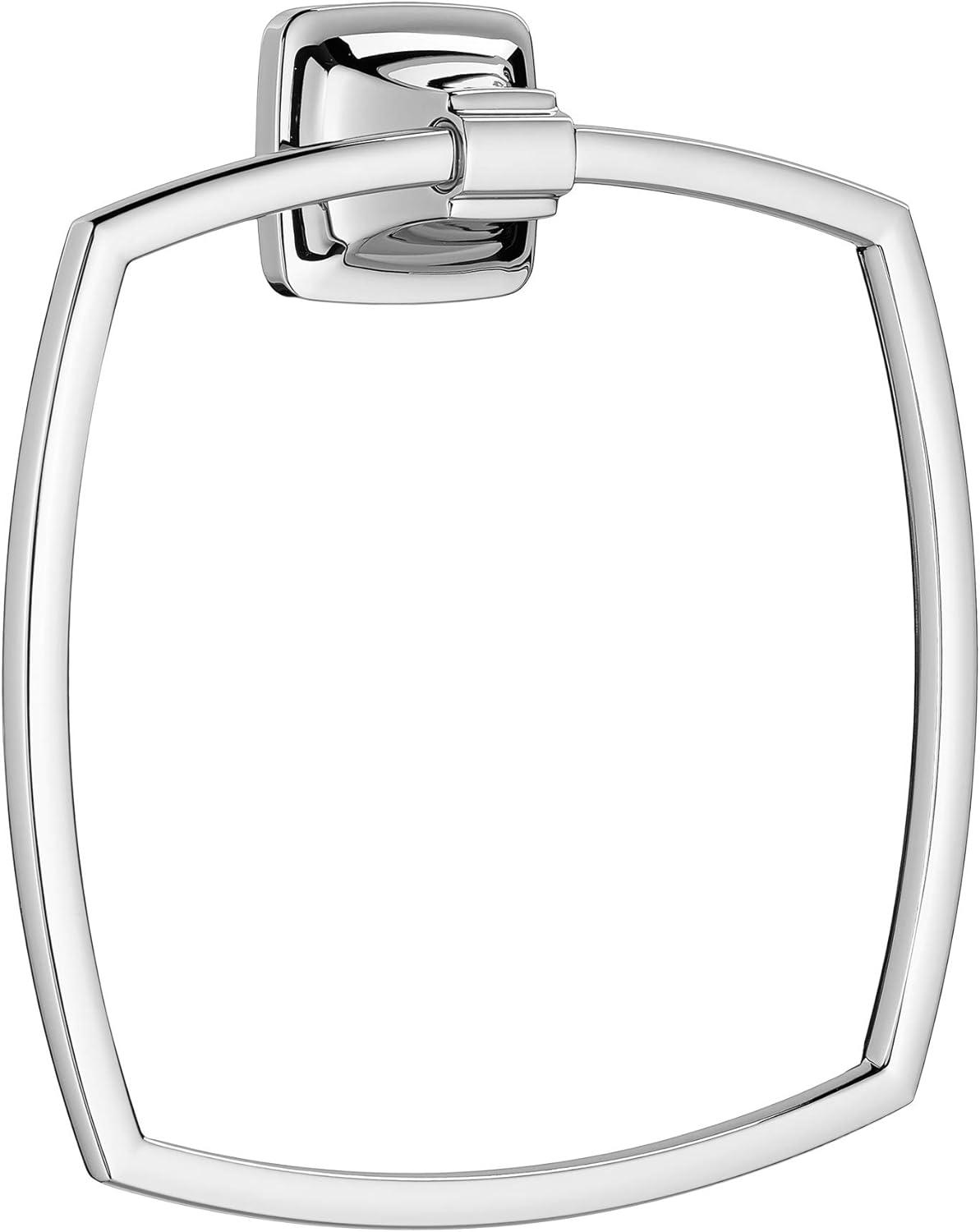 Polished Chrome Modern Wall Mounted Towel Ring