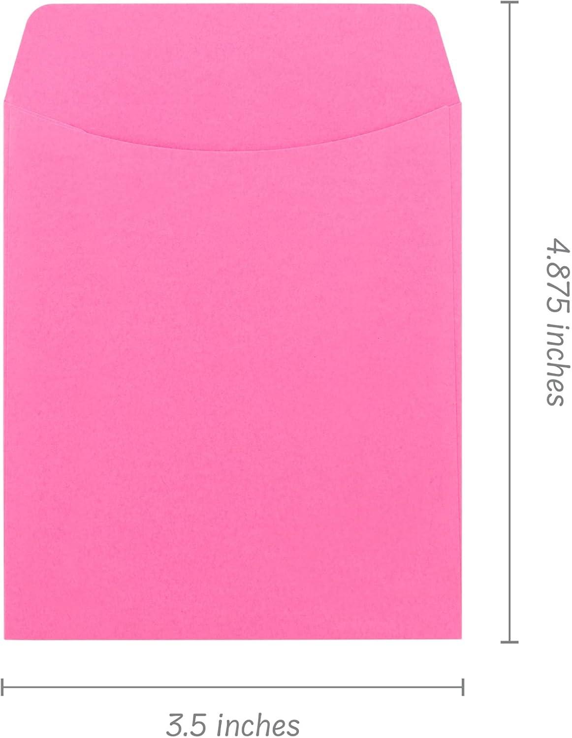 Hygloss Nonadhesive Library Pockets 5" Height x 3.5" Width x 7" Length - Rectangular - Assorted - Manila - 30 / Pack