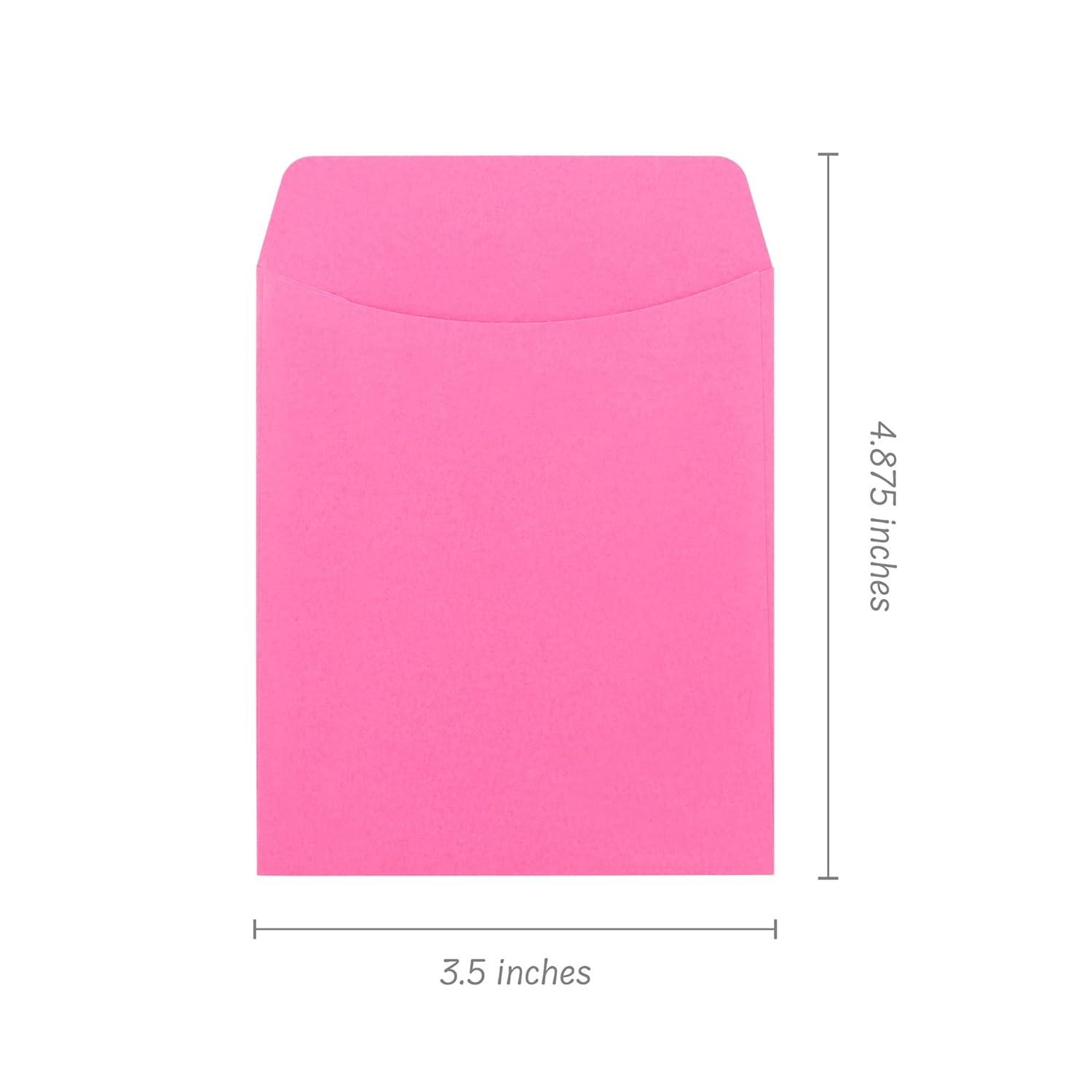 Hygloss Nonadhesive Library Pockets 5" Height x 3.5" Width x 7" Length - Rectangular - Assorted - Manila - 30 / Pack