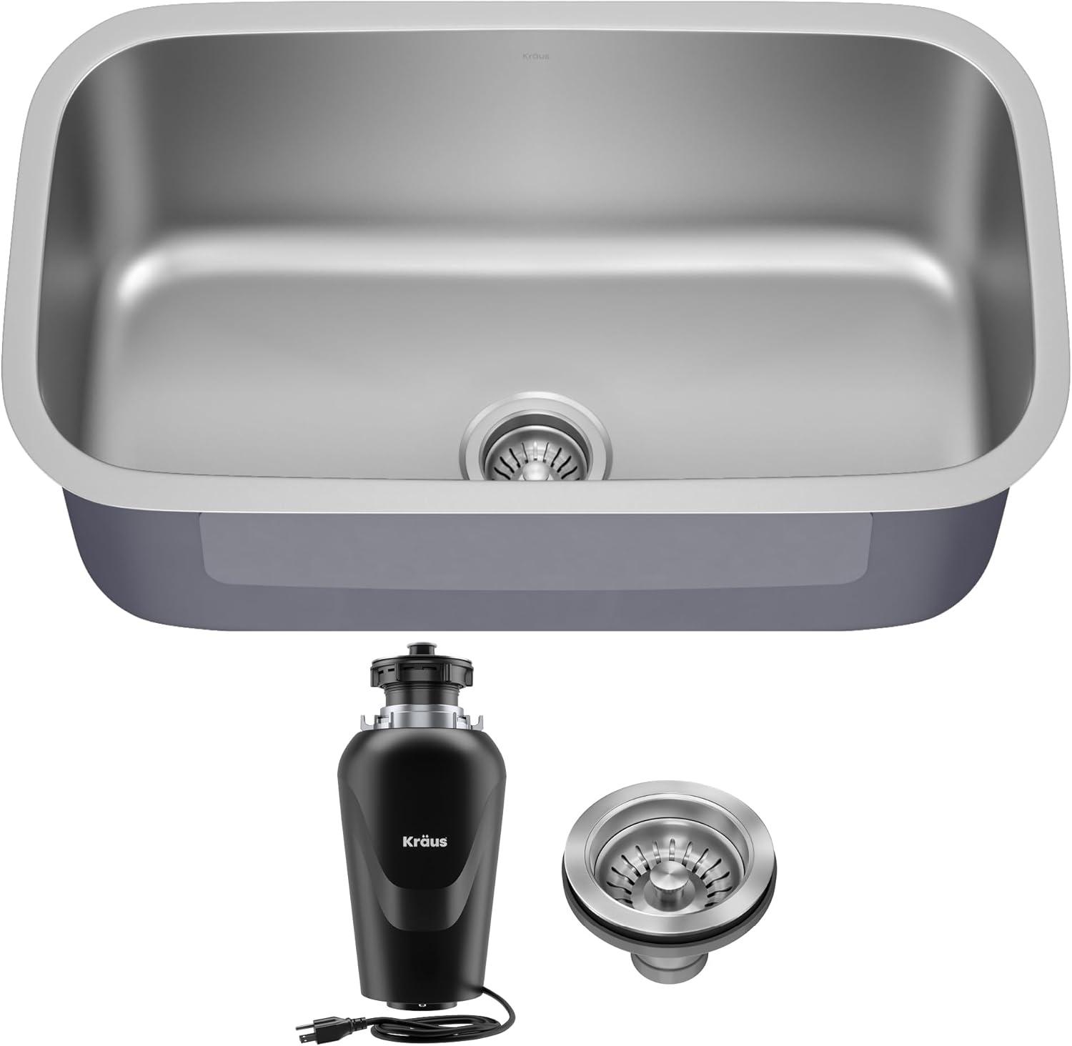 Kraus Kraus Premier Undermount Kitchen Sink with Waste Guard™ Garbage Disposal KBU14-100-75MB