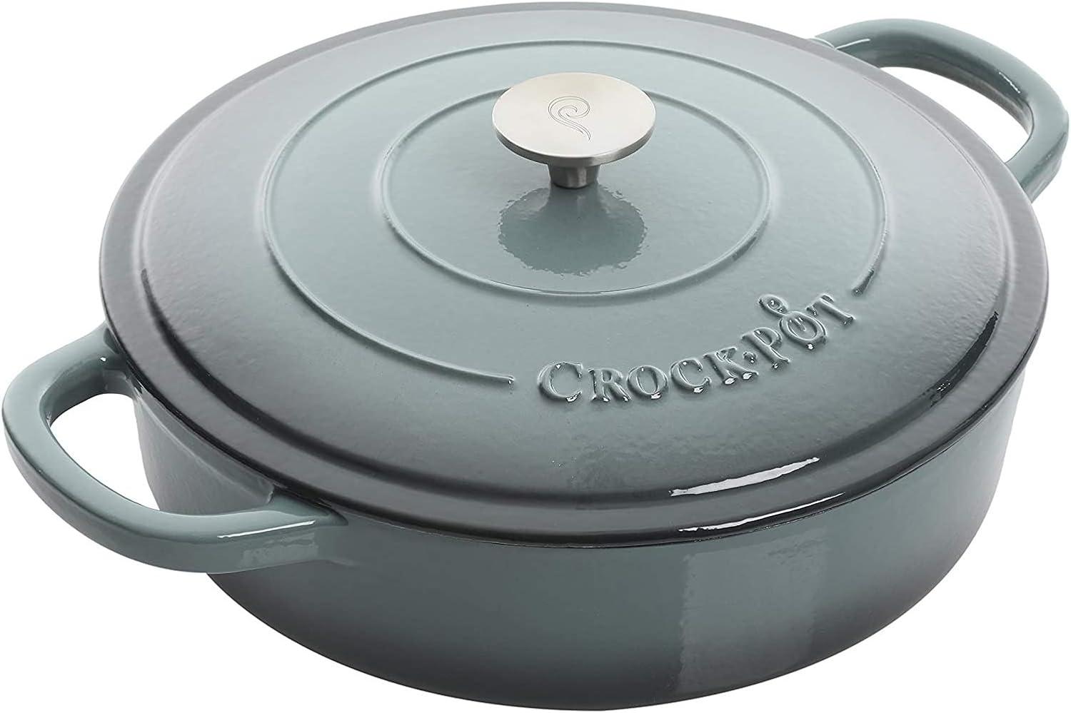 Crock-pot Crock-pot Artisan 5 qt. Non-Stick Cast Iron Round Braiser with Lid
