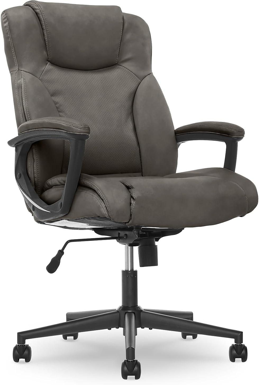 Serta Connor Office Chair Gray Bonded Leather