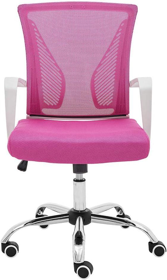 Modern Home Zuna Mid-Back Office Chair - White/Pink