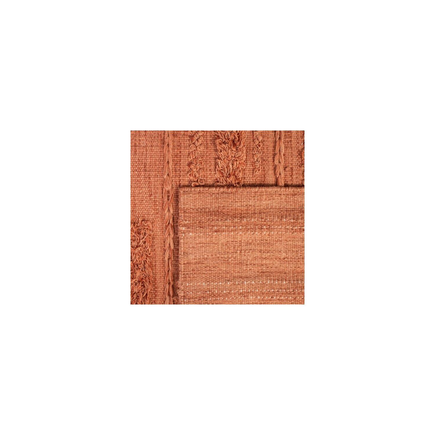 Laurel Foundry Modern Farmhouse® Hartzler Hand-Woven Flatweave Wool/Cotton Rust/Orange Area Rug