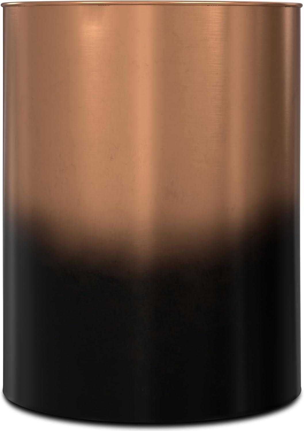 Simpli Home Curtis 16"W Metal Industrial End Table with Cylinder Design and Ombre Finish, Assembled