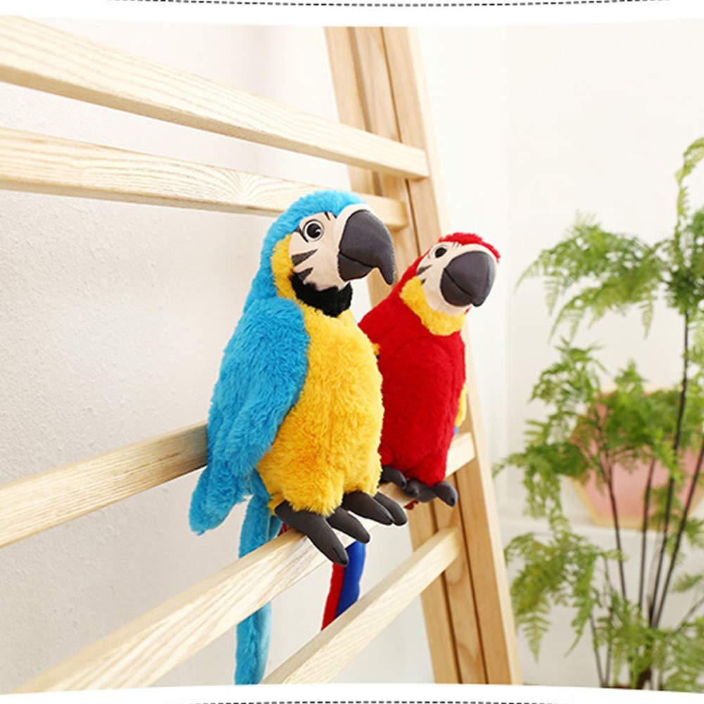 Coollooc The Petting Zoo Macaw Stuffed Animal, Gifts for Kids, Wild Zoo Animals, Blue Macaw Parrot Plush Toy 9.8 inches