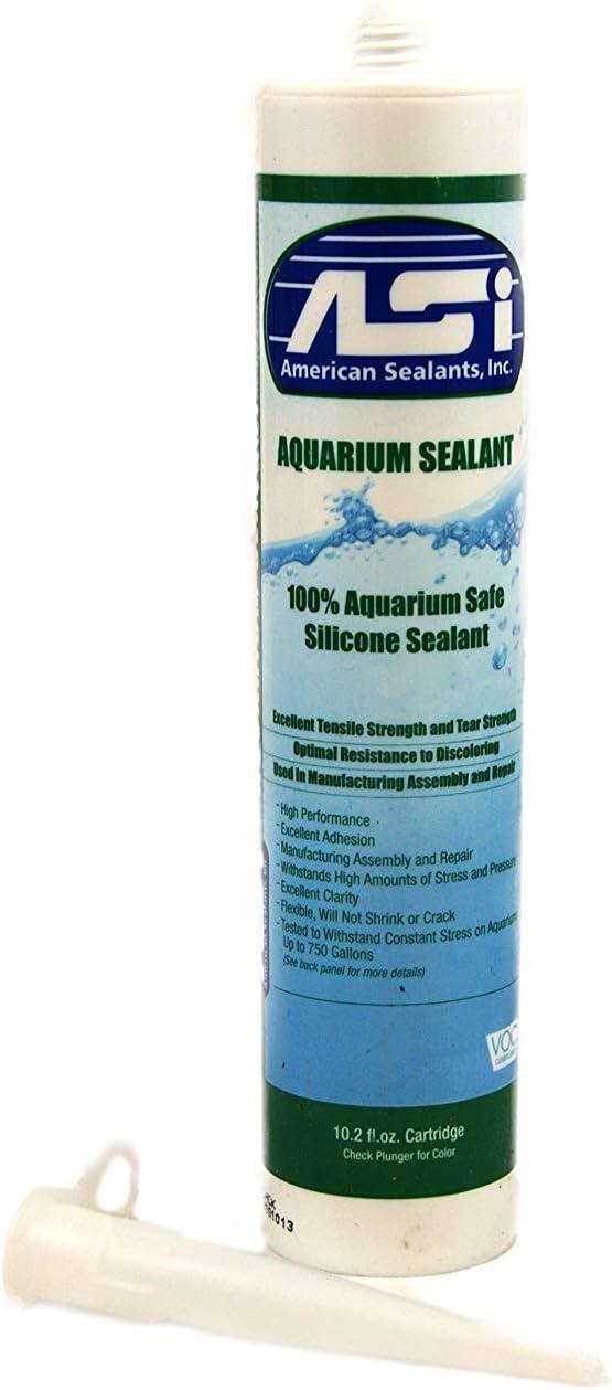 ASI Black Aquarium Silicone Sealant - 10.2 oz Fluid Cartridge