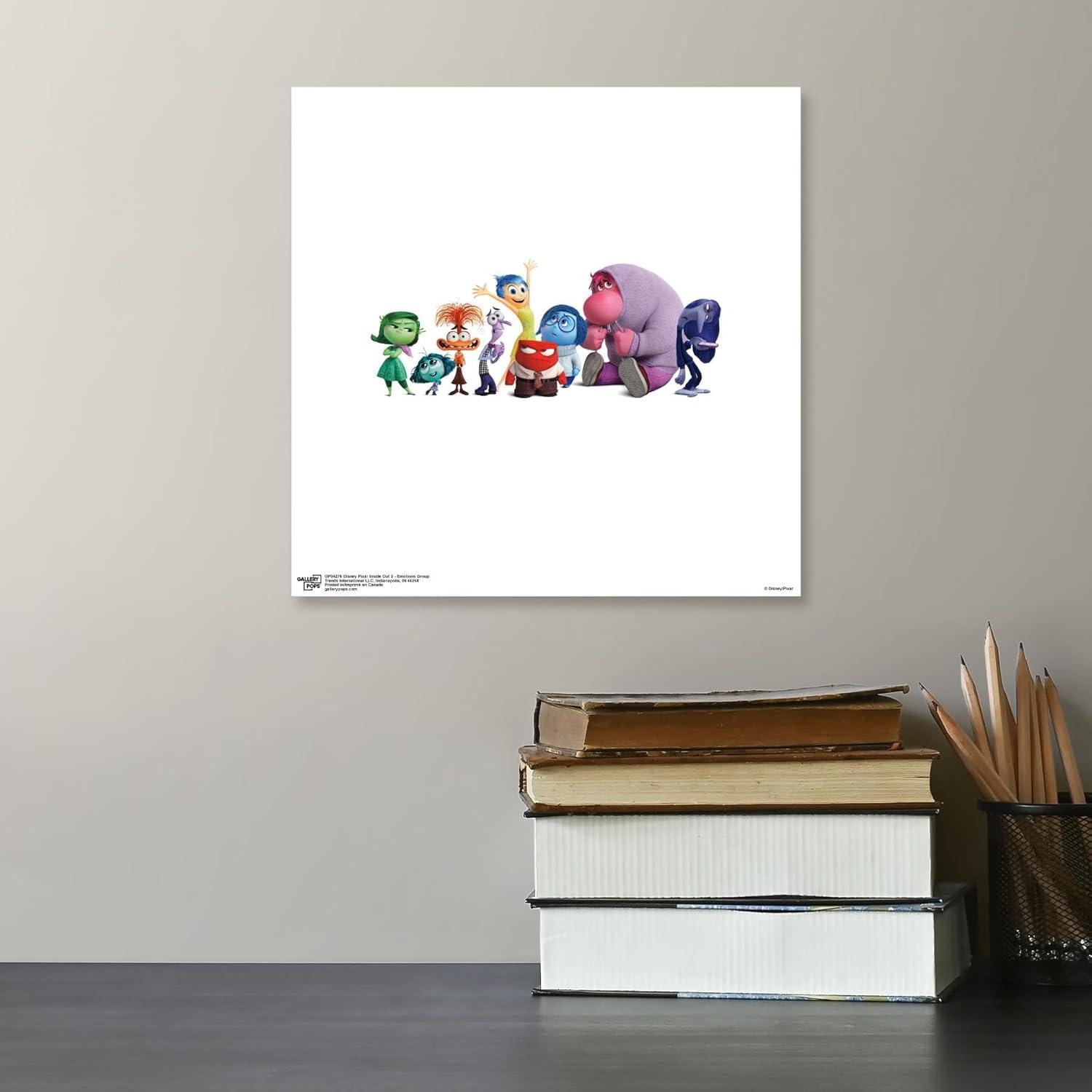 Gallery Pops Disney Inside Out 2 - Emotions Group Wall Art, Unframed Version, 12" x 12"