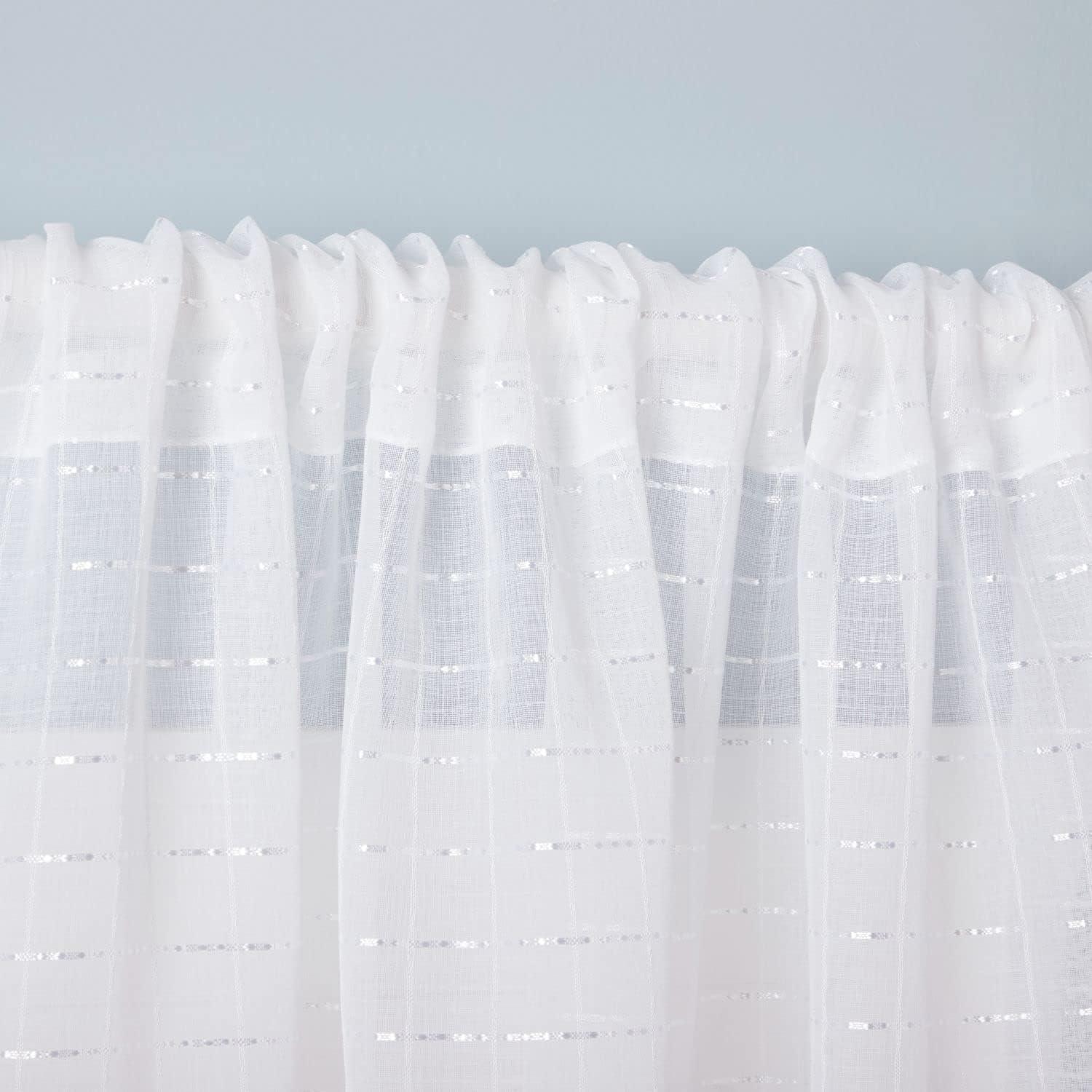 Polyester Sheer Curtain Pair (Set of 2)