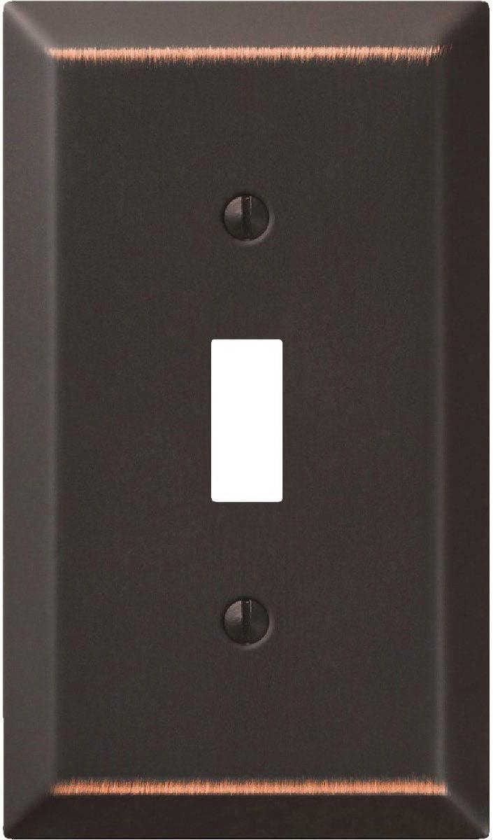 Amerelle 1-Gang Stamped Steel Toggle Switch Wall Plate, Aged Bronze 163TDB