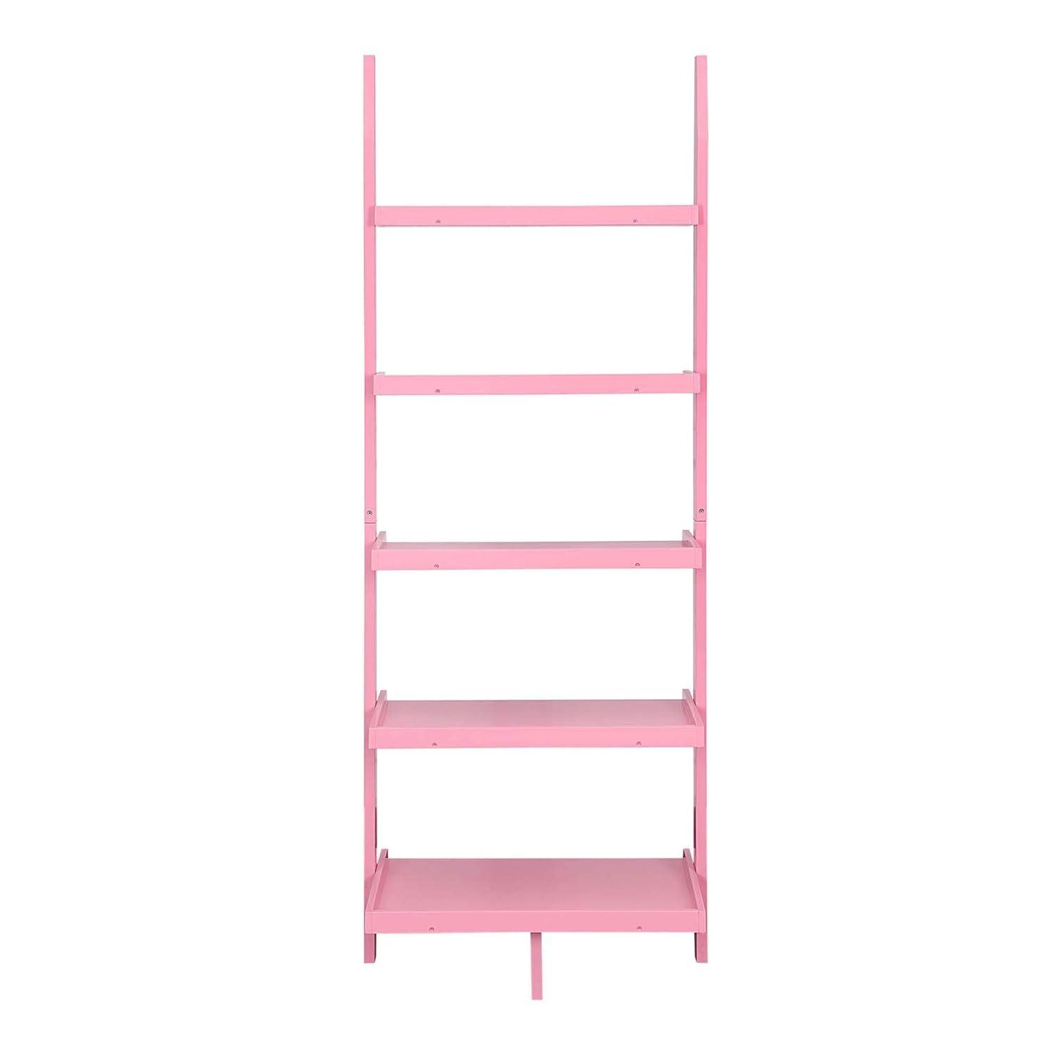 Convenience Concepts American Heritage Bookshelf Ladder, Light Pink