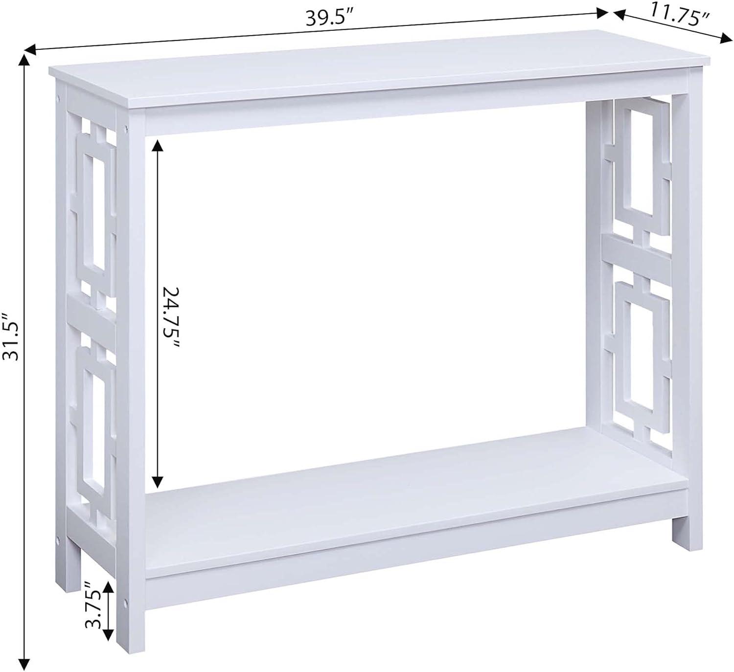 Convenience Concepts Town Square Console Table, White