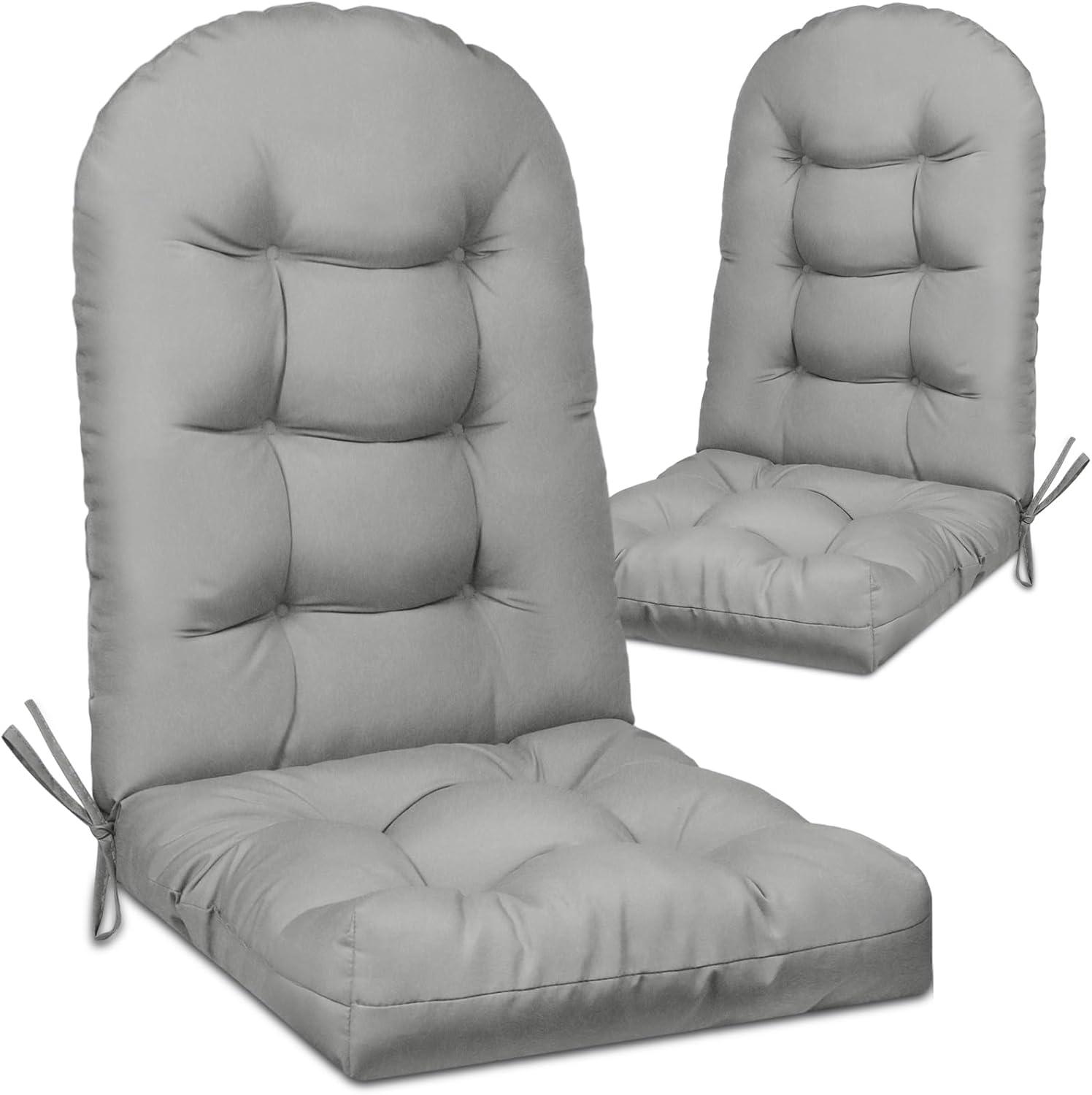 Crestlive Products Adirondack Style Patio Outdoor Chair Cushion for Adirondack Chair or Lounge Rocking Chair - See picture 2-Piece Set, Navy Blue