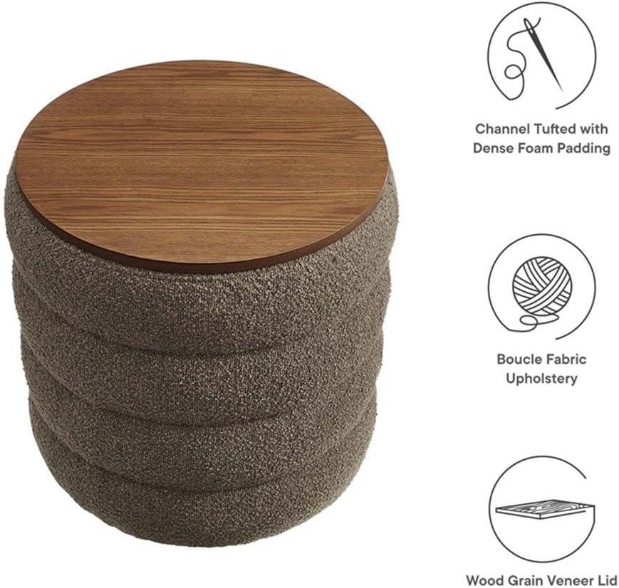 Modway Modway Mezzo 17.3" Wide Round Storage Ottoman