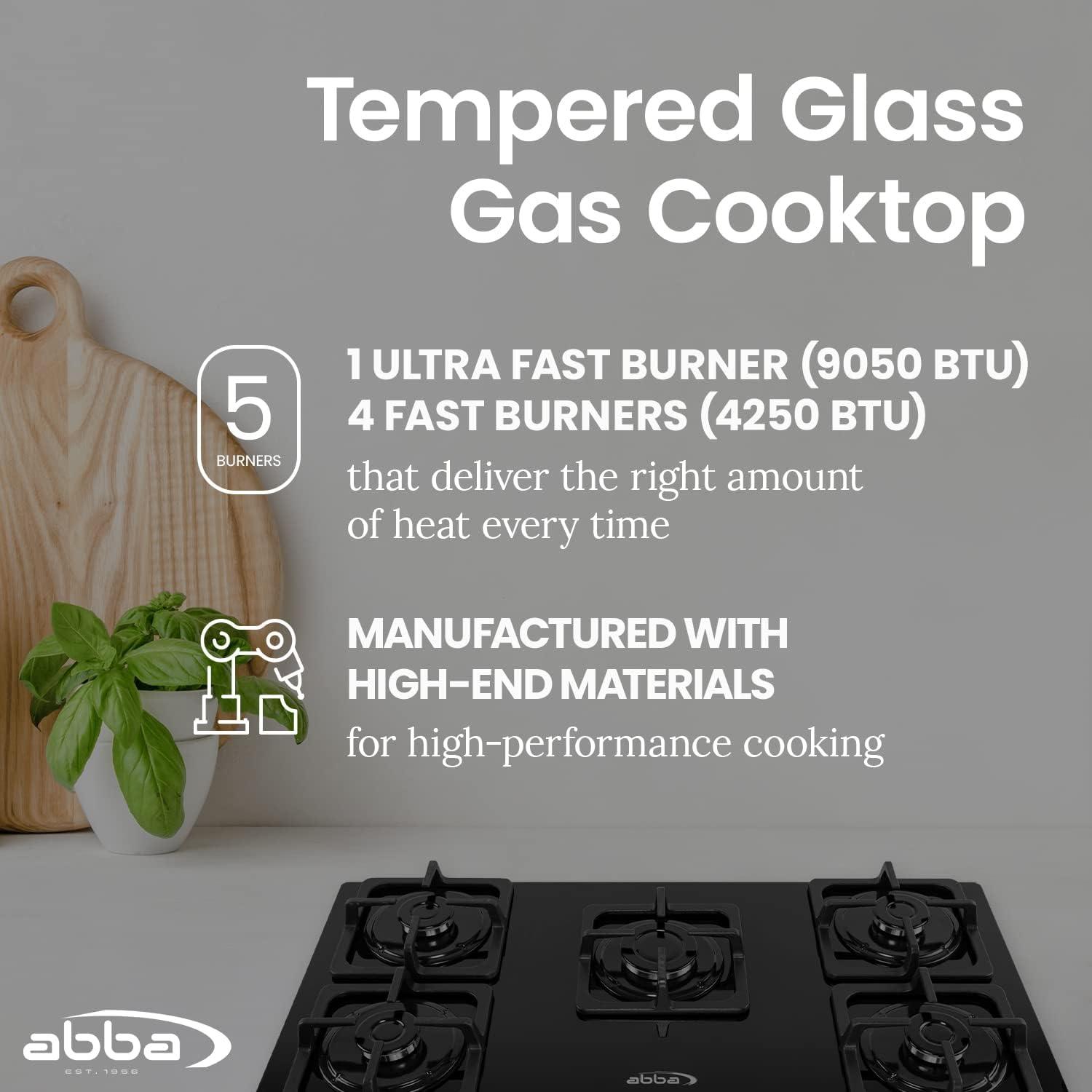 36 in Gas on Glass Cooktop