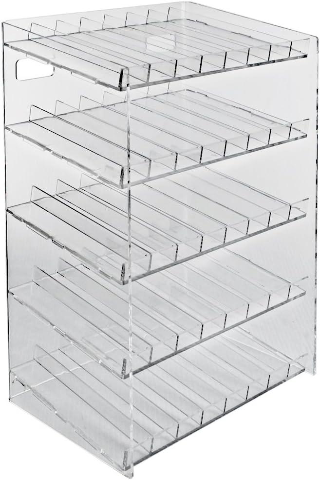 Five-Tier 40 Compartment Display, 8-Comp per Tier. Dimensions: 12"W x 8.5"D x 18.5"H