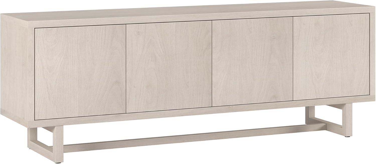 Evelyn&Zoe Cutler Rectangular TV Stand for TV's up to 75", Alder White