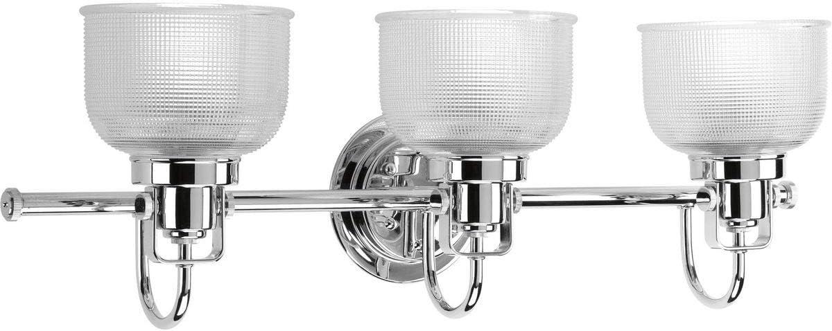 Rosser 3 Light Ribbed Dimmable Vanity Light