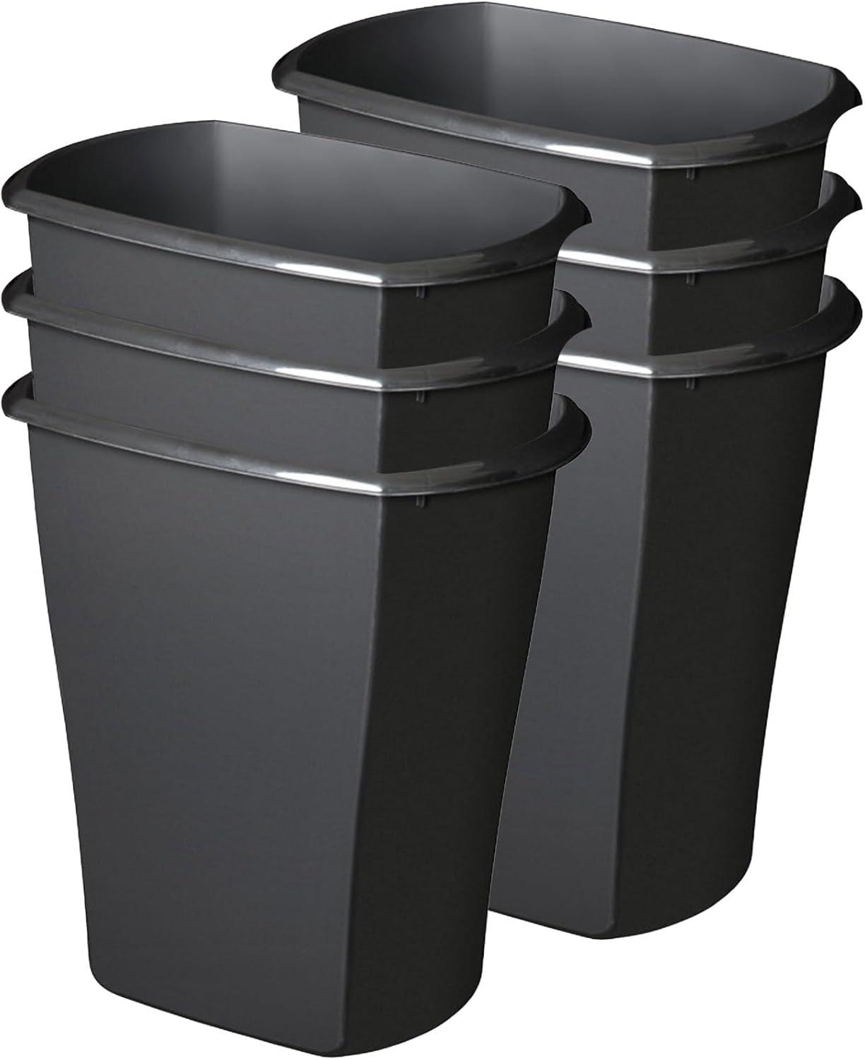 Sterilite Rectangular Wastebasket Open Top Trash Bin, 6 Pack | Wayfair