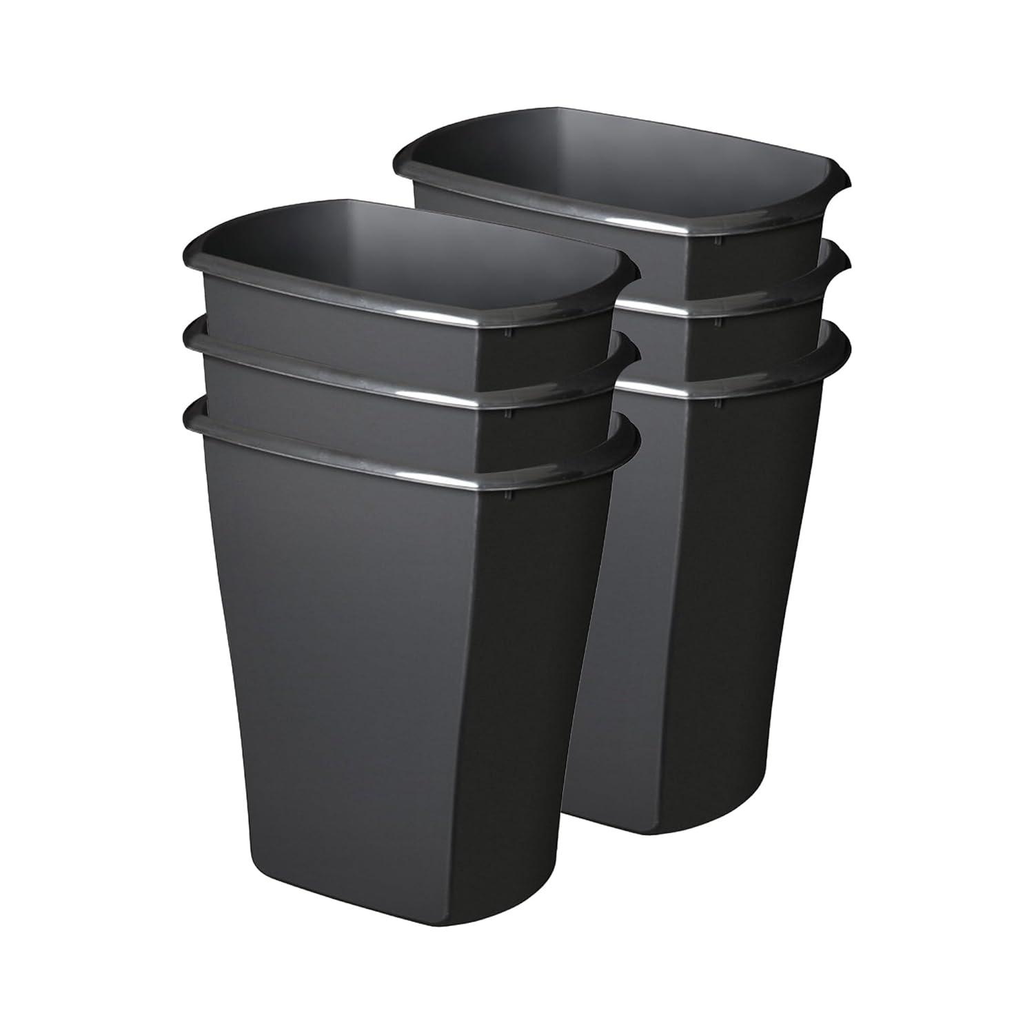 Sterilite Rectangular Wastebasket Open Top Trash Bin, 6 Pack | Wayfair