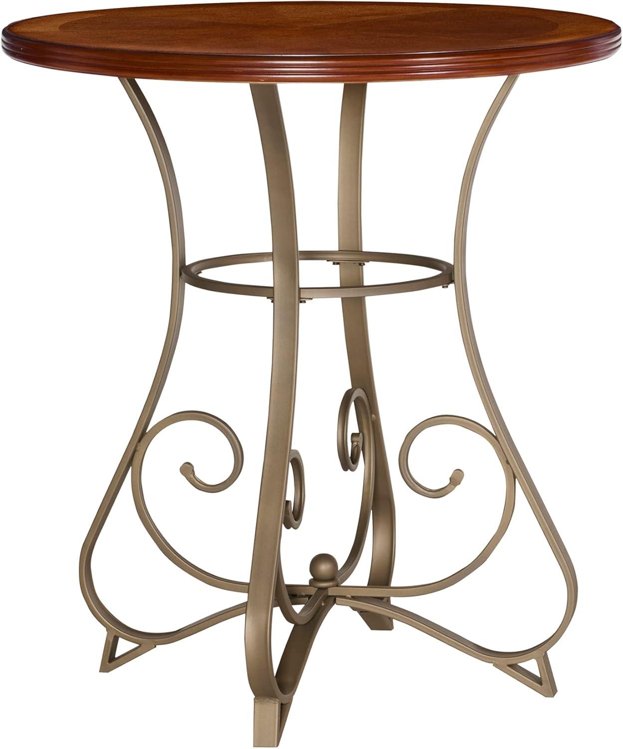 Jefferson 36" Round Wood Top Metal Base Pub Table