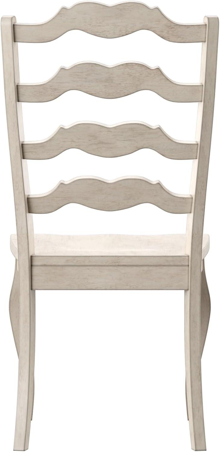 Weston Home Farmhouse Dining Chair with French Ladder Back (Set of 2)