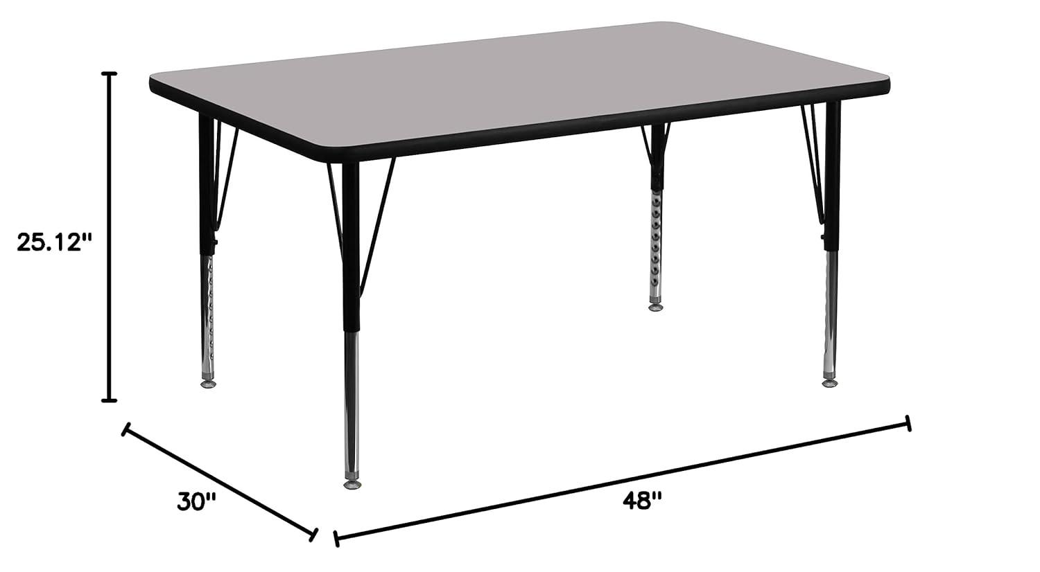 Flash Furniture Adjustable 4 Students Activity Table