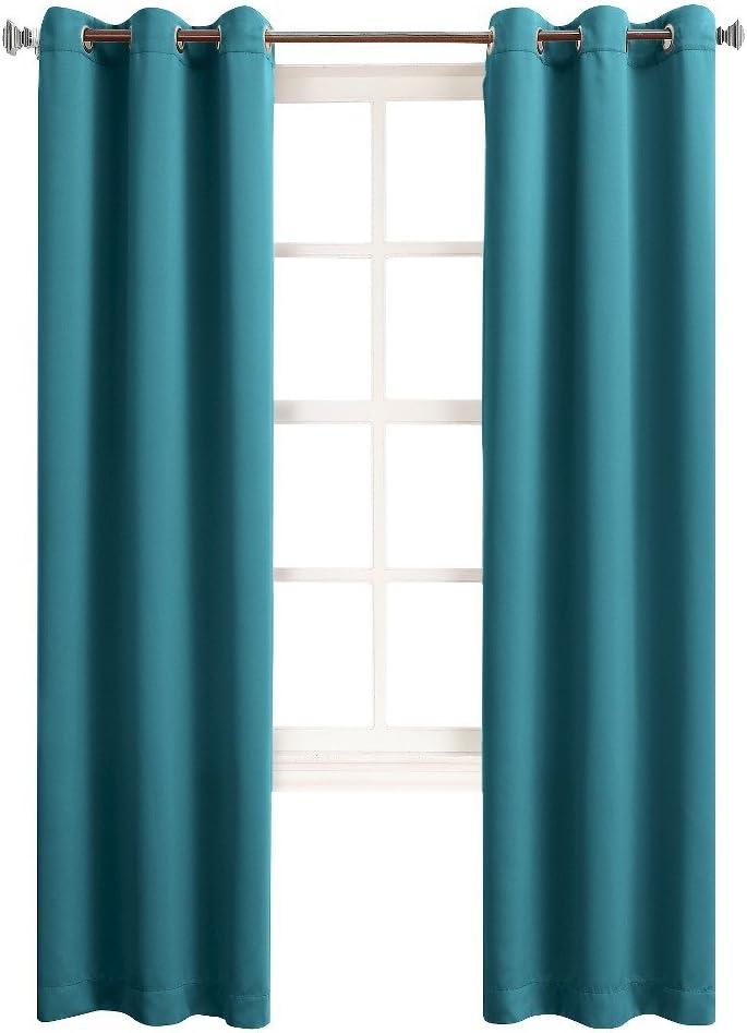Sun Zero Grommet Room Darkening Curtain Panel, 40.0" X 84.0", 40"X84", Marine