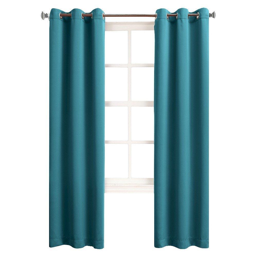 Sun Zero Grommet Room Darkening Curtain Panel, 40.0" X 84.0", 40"X84", Marine