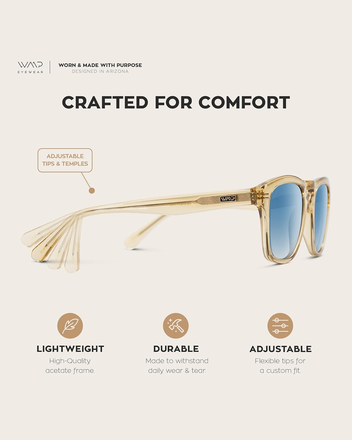 WMP Eyewear Rectangle Polarized Mens Sunglasses