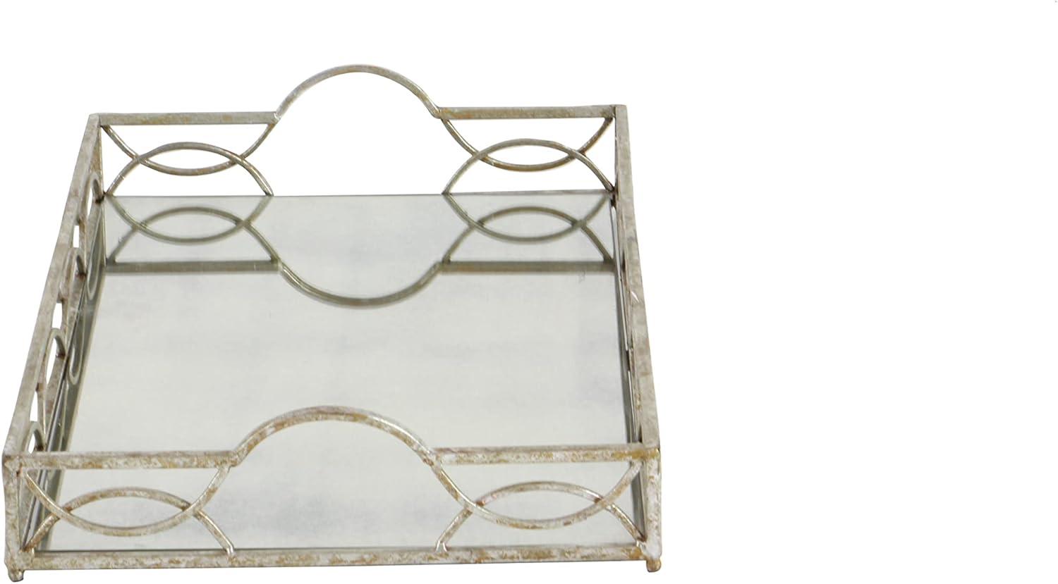 Modern Reflections Rustic Iron Tray (25") - Olivia & May
