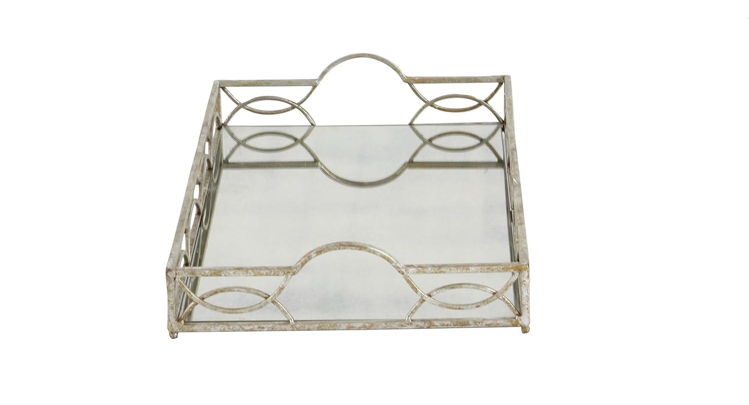 Modern Reflections Rustic Iron Tray (25") - Olivia & May