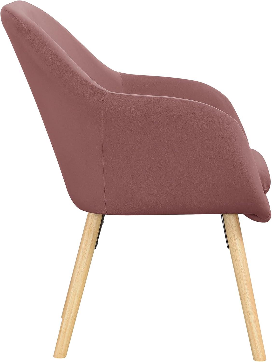 Convenience Concepts Take a Seat Charlotte Accent Chair, Blush Velvet