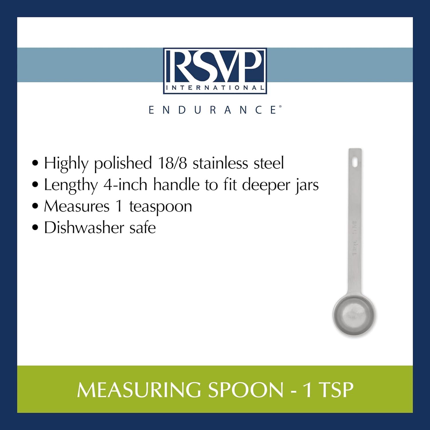 Stainless Steel 1-Teaspoon Measuring Spoon with Long Handle