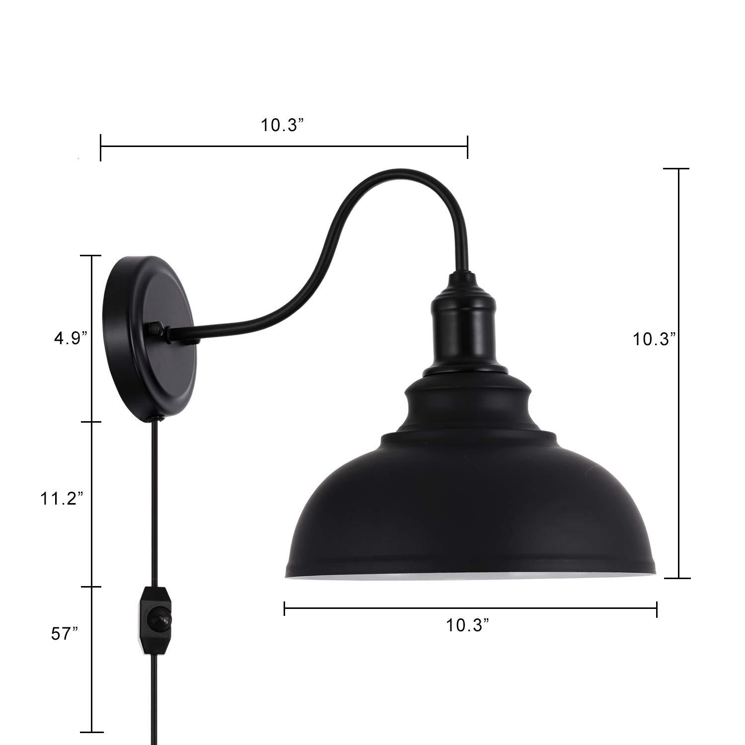 Vintage Black Wireless Battery Operated Wall Sconces Set of 2, Cordless LED Wall Lights Set with Remote Control, for Bedroom, Farmhouse, Gallery - Easy Setup, 3 Color Dimmable, Adjustable Brightness