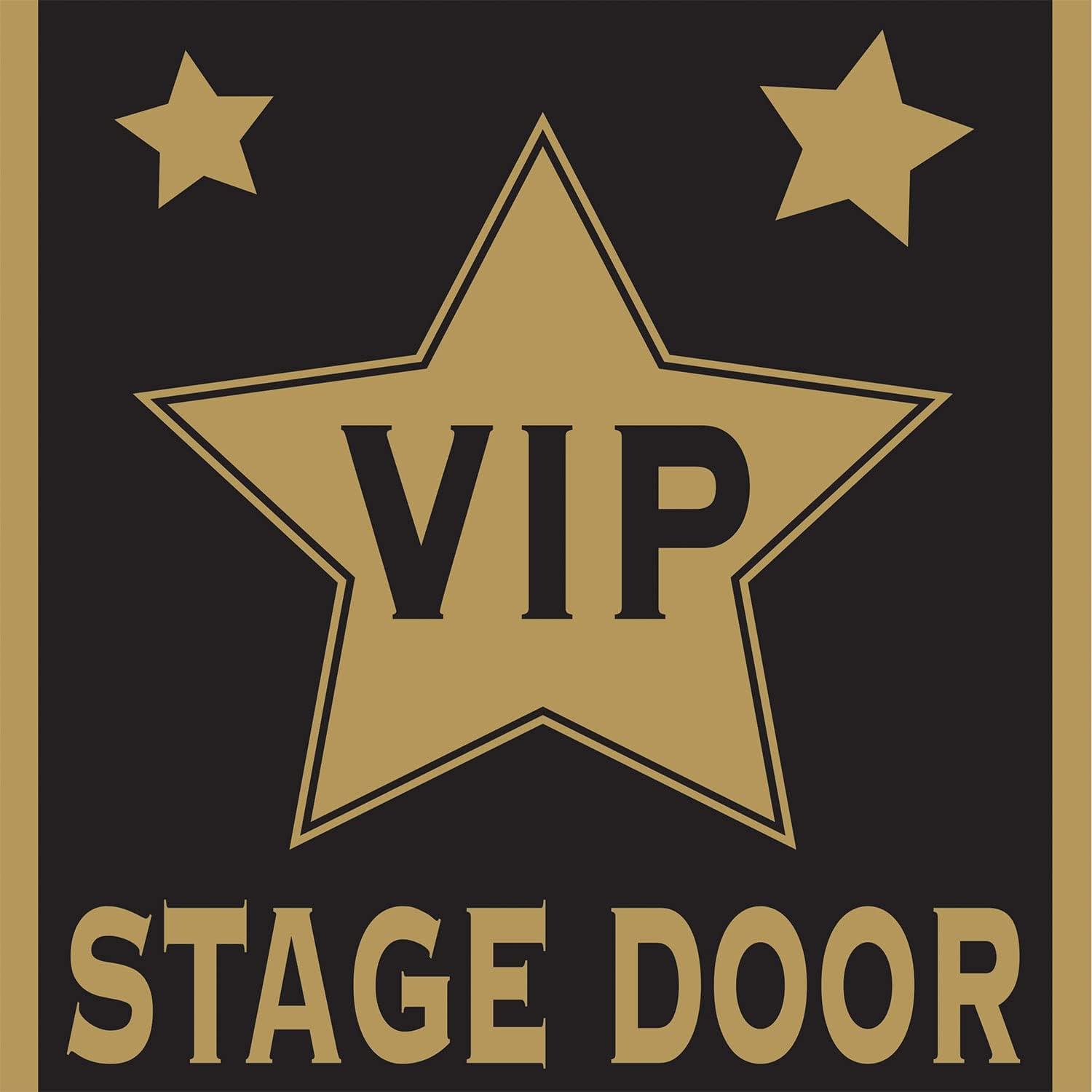 Beistle VIP Stage Door Entrance Door Cover, 5' x 30", (2/Pkg) Multicolored