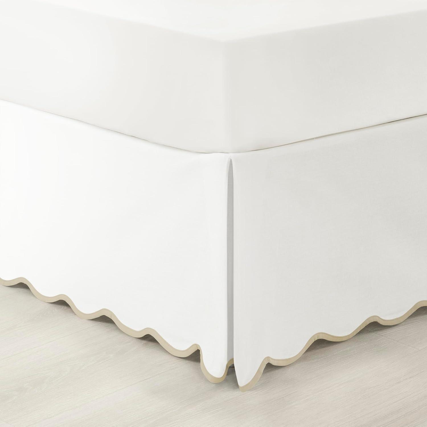 Coastal Chic Scallop Wrap Around Bed Skirt