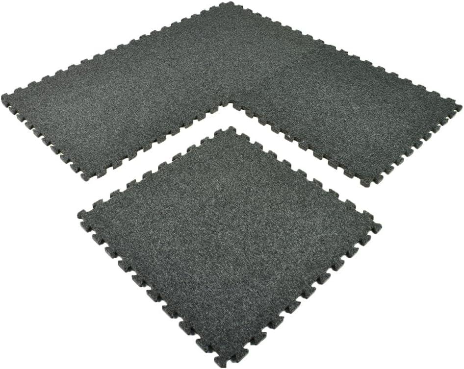 Royal Dark Gray Polyester Interlocking Carpet Tiles 24" x 24"