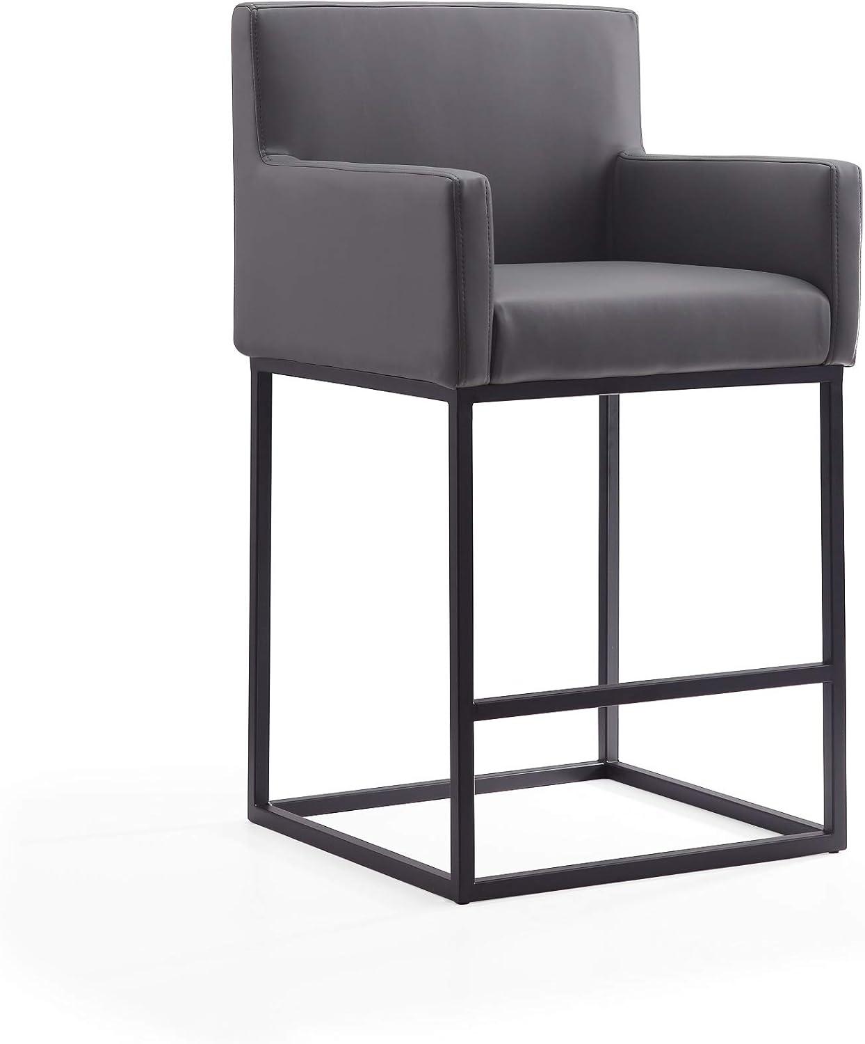 Ambassador Metal Counter Height Barstool - Manhattan Comfort