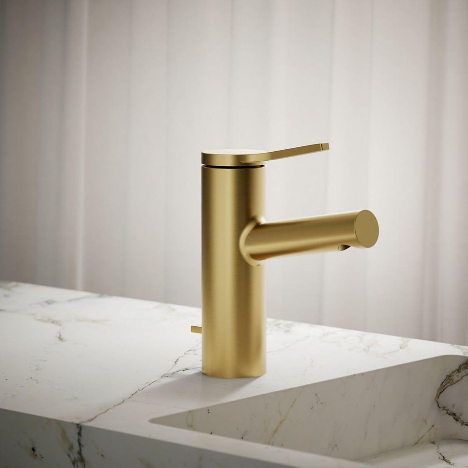 Kohler Elate Single-Handle Bathroom Faucet with Pop-Up Drain Assembly, One Hole Bathroom Sink Faucet, 1.2 gpm